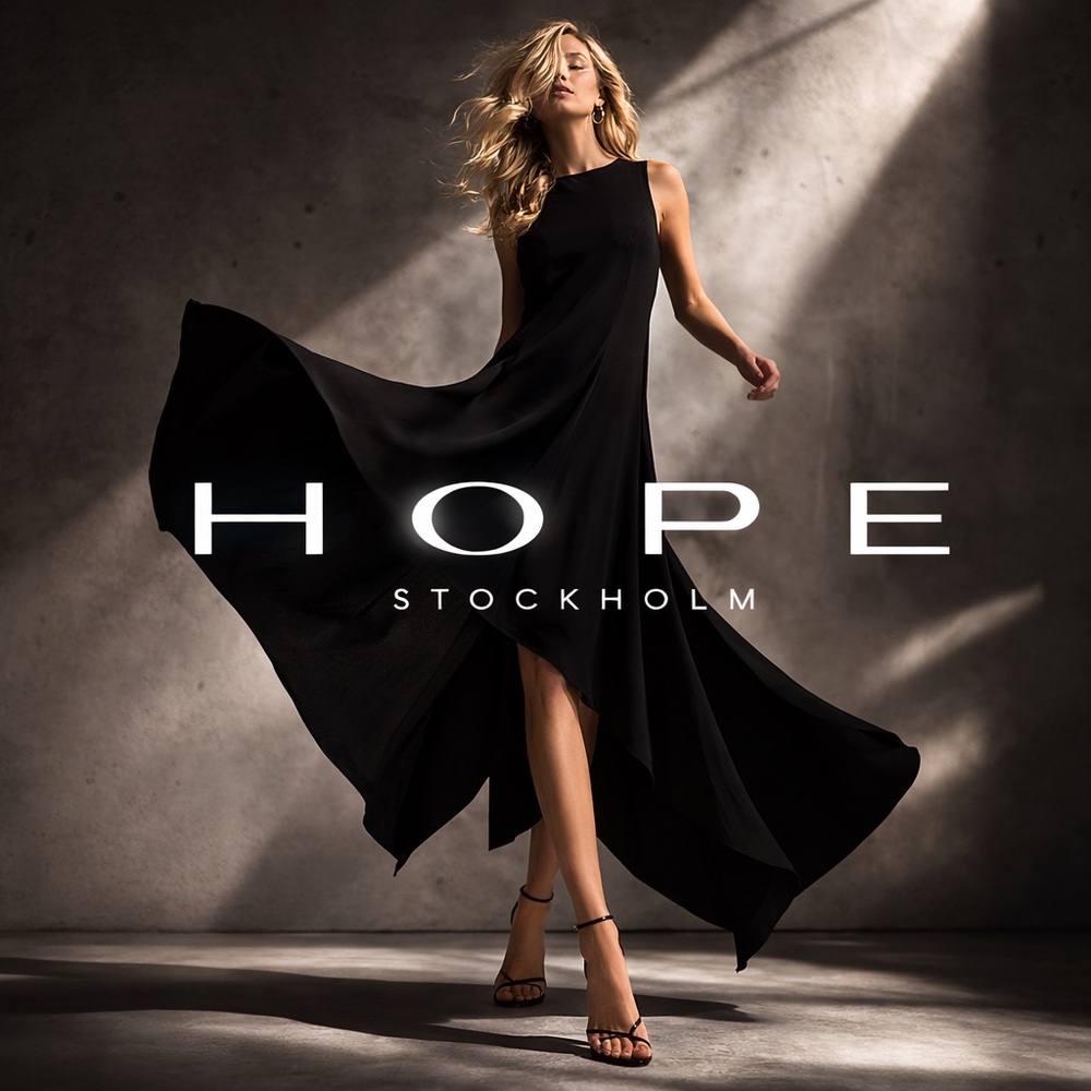 HOPE Stockholm Asymmetrical Avant Garde Dress Architectural Minimalist Size M